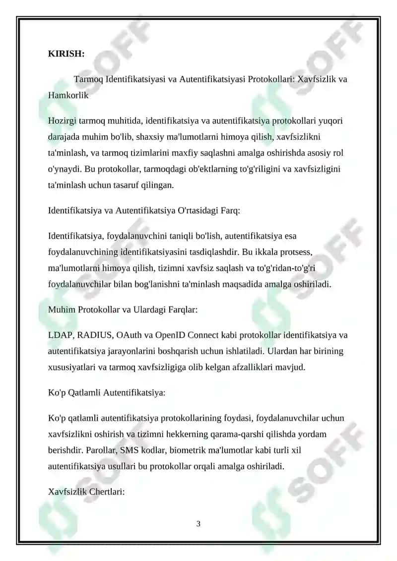 Tarmoq Identifikatsiyasi va Autentifikatsiyasi Protokollari 3