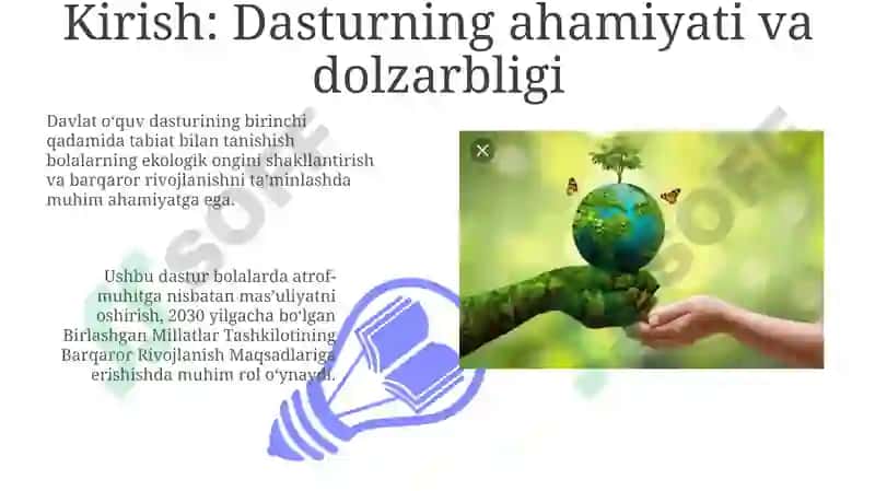 Ilk qadam davlat oʻquv dasturida tabiat va atrof olam bilan tanishtirish 3