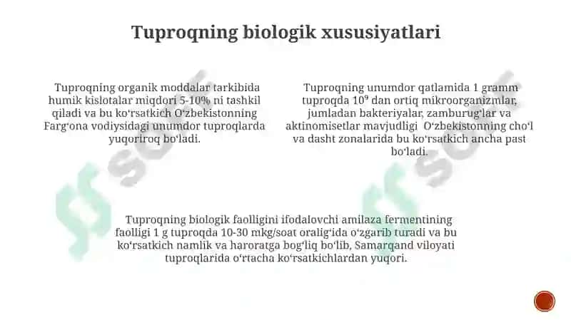 Tuproqning biologik xususiyatlari 3