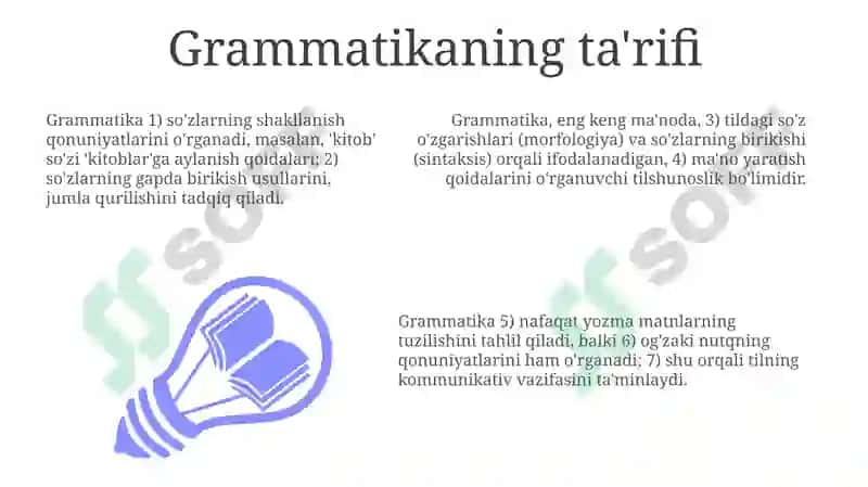 Grammatika: Ta'rif va Ma'no 3