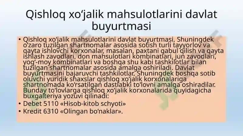Qishloq xo‘jalik korxonalarida buxgalteriya hisobini 3