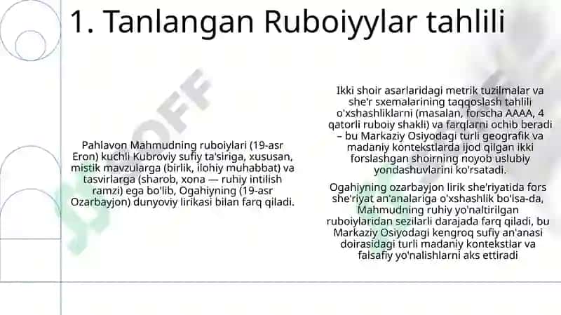Pahlavon Mahmud ruboiylarida va Ogahiy lirikasida kubraviylik tariqati 3