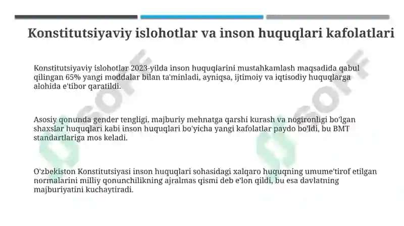 Konstitutsiyaviy islohotlar va inson huquqlari kafolatlari 3
