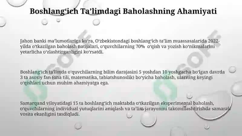Boshlangʻich sinlarda xalqaro baholash dasturi 3