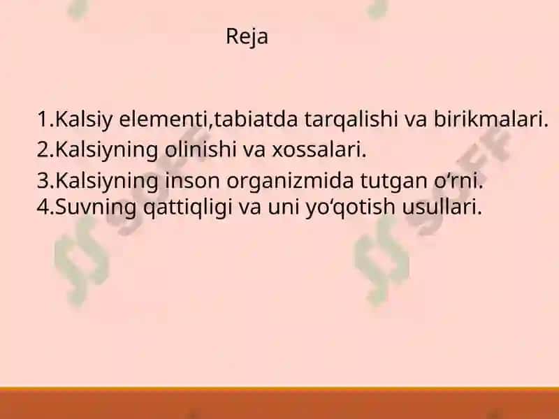 Anorganik kimyo fanidan mustaqil ish 3