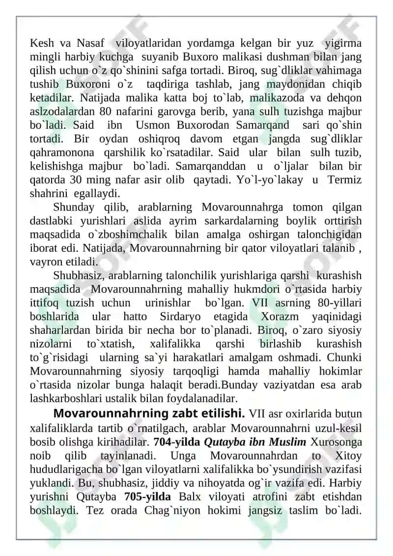 Arab xalifaligining tashkil topishi va uning harbiy yurishlari 3