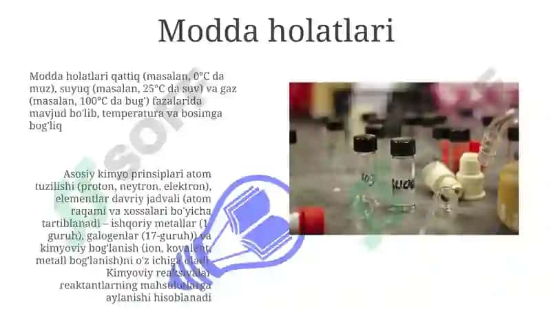 Kimyodan asoslar mavzusi 3