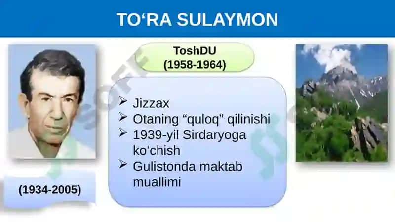 TO‘RA SULAYMON 3