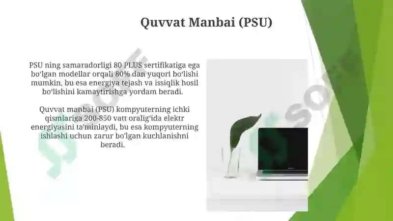 Shaxsiy kompyuterlar tizimili blokining asosiy tashkil etuvchilari 3