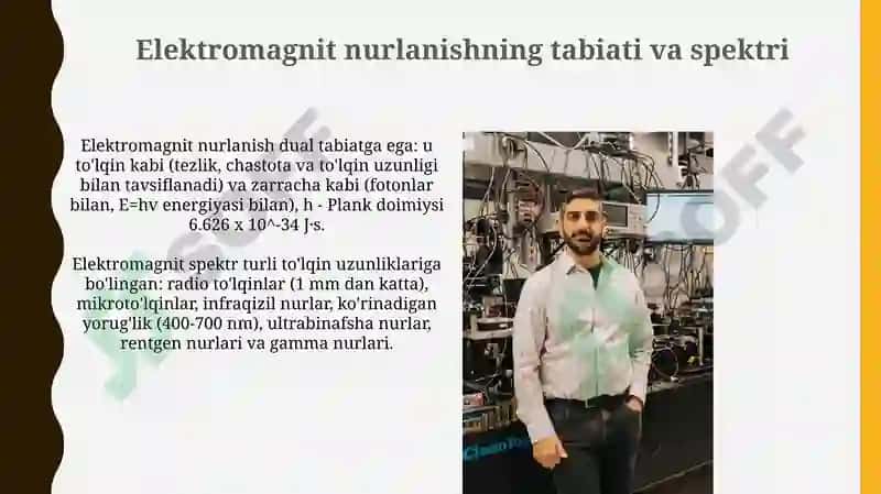 Elektromagnit nurlar va moddalarning o'zaro ta'siri 3