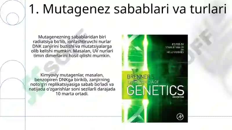 Organizmning mutagen tasiriga chidamliligi 3