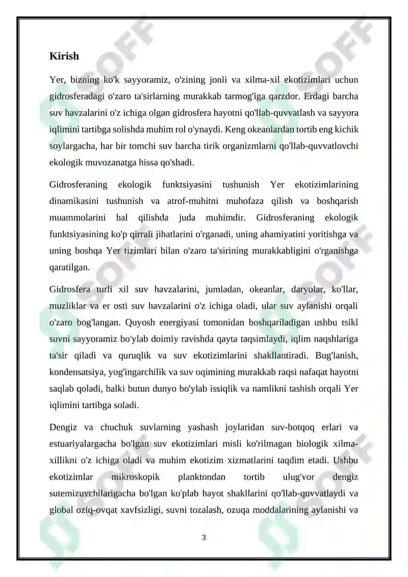 GIDROSFERANING EKOLOGIK FUNKSIYASI 3