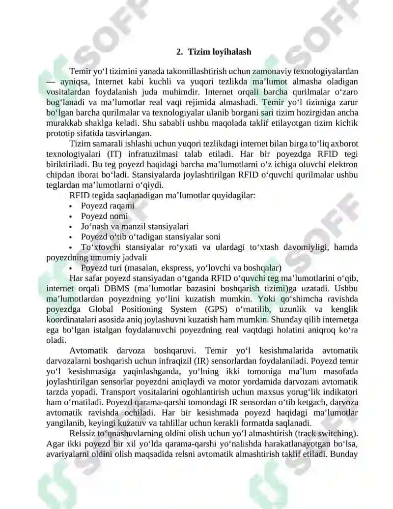 IoT (Internet of Trains) konsepsiyasini poezd radioaloqasida joriy etish. 3