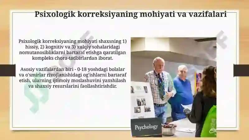 Psixologik korrektsiya tushunchasi va uning zamonaviy yondashuvlari 3