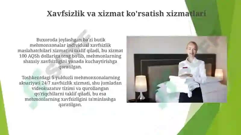 Xavfsizlik va xizmat ko'rsatish xizmatlari 3