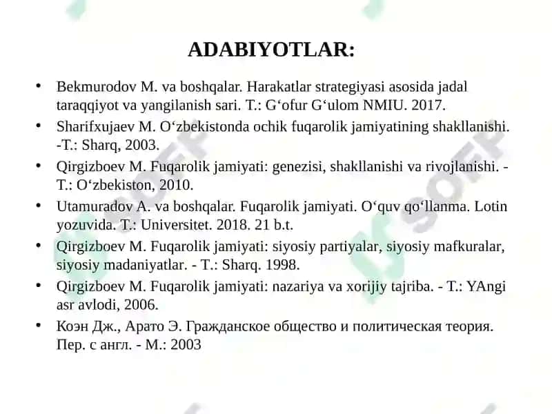 O’ZBEKISTON MILLIY TARAQQIYOTINING YANGI BOSQICHIDA FUQAROLIK JAMIYATINING SHAKLLANISHI VA RIVOJLANISHI 3
