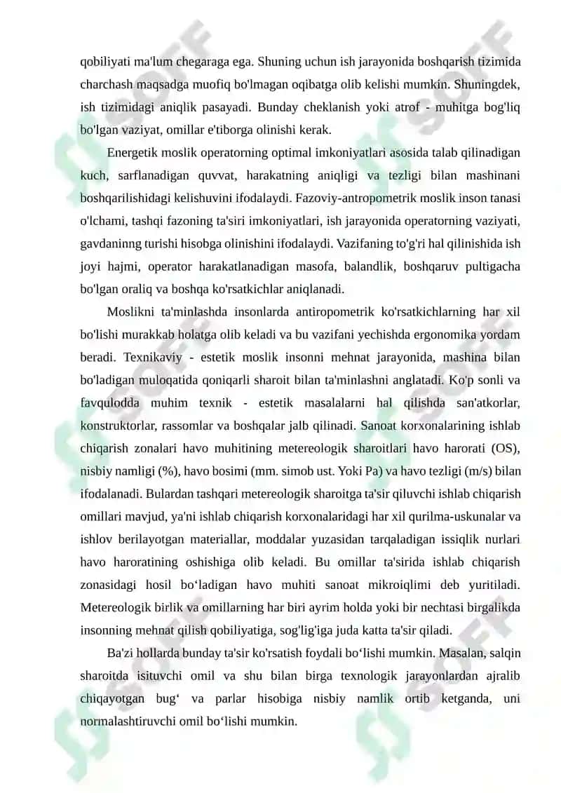 Ergonomika asoslari. Xavfsizlikni boshqarish 3