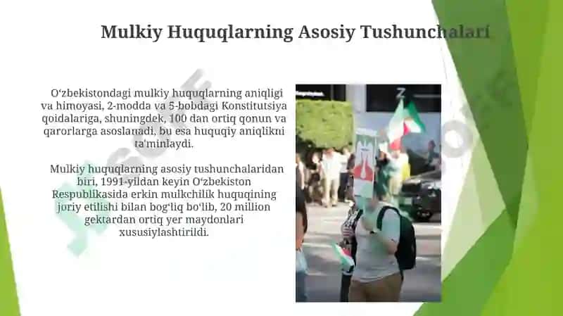 Mulkiy Huquqlarning Asosiy Tushunchalari 3