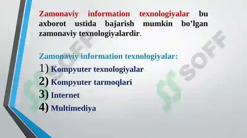 Texnik tizimlarda axborot texnologiyalari 3