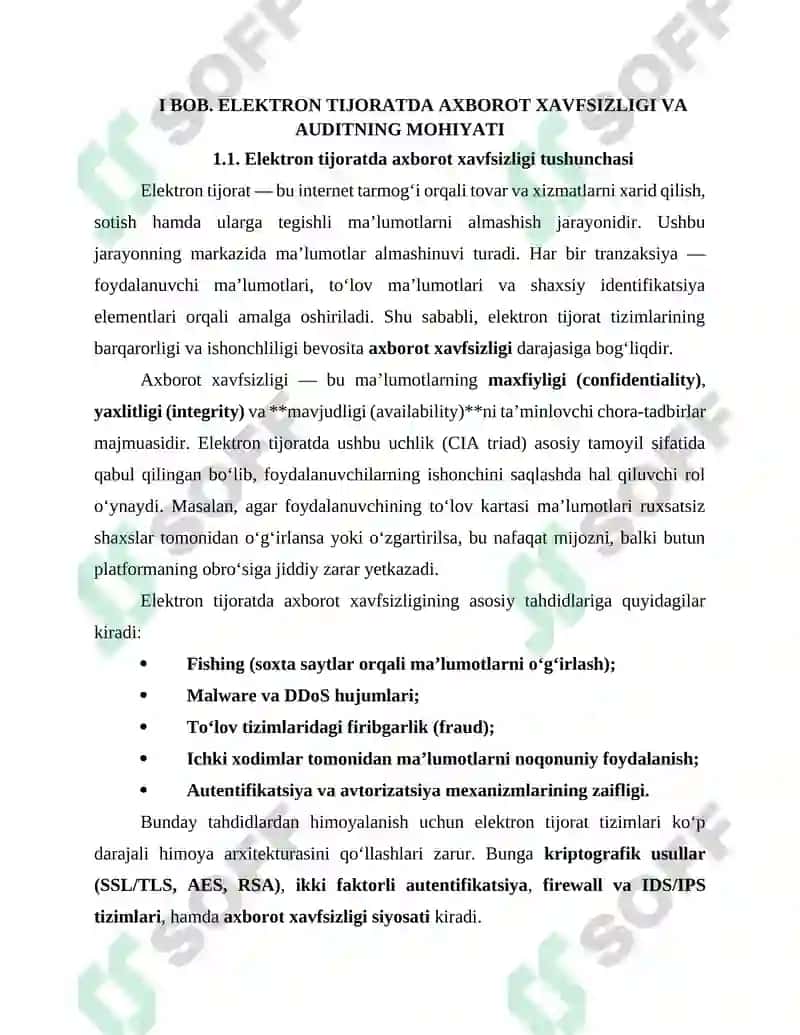 Elektron tijoratda axborot xavfsizligi va auditning mohiyati 3