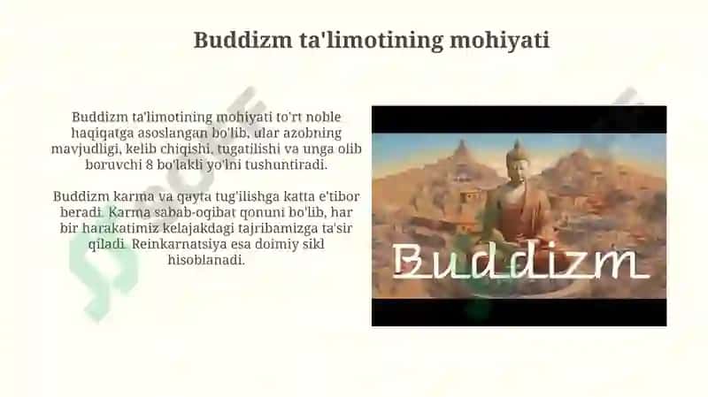 Buddizm ta'limotining mohiyati 3