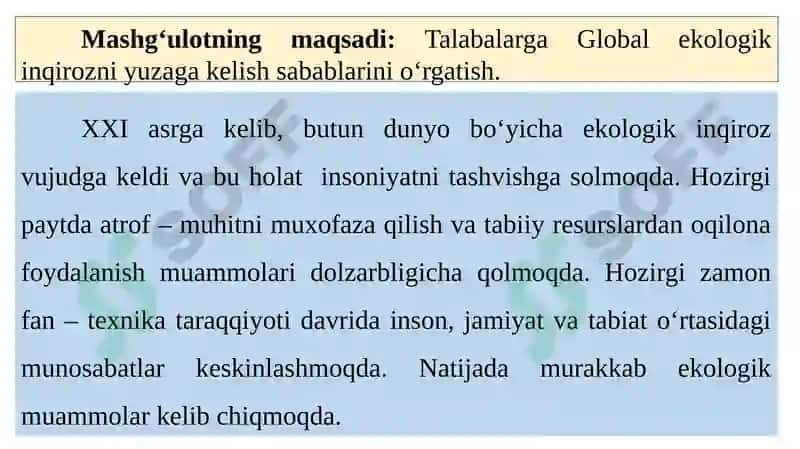 Globalekologik inqirozniyuzaga kelish sabablari 3