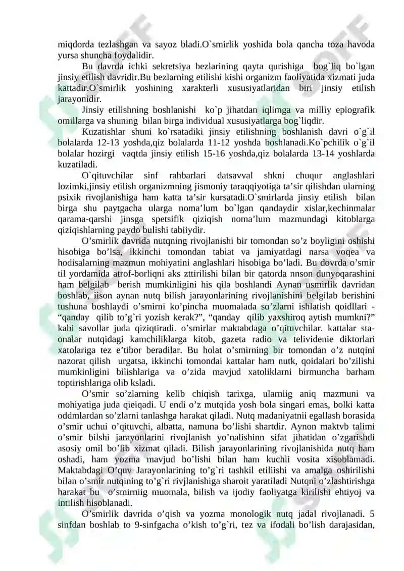 O’smirlik davrida psixik rivojlanish xususiyatlari 3