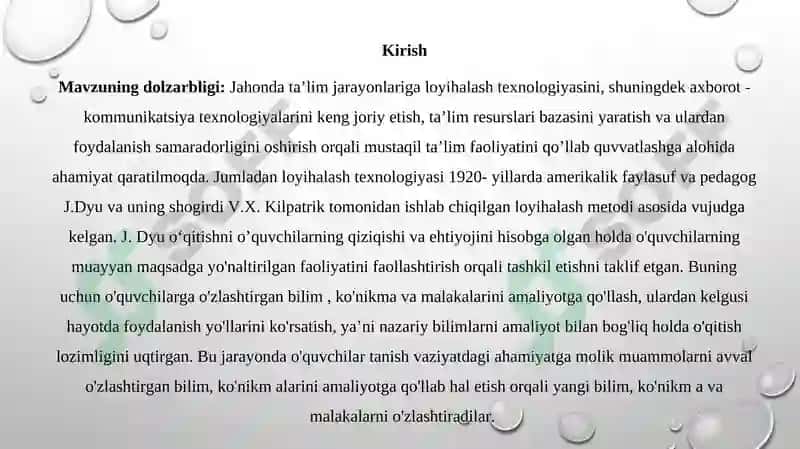 TABIIY FANLARNI O‘QITISHDA QIZIQARLI TAJRIBA VA KUZATISHLARNI AMALGA OSHIRISH METODIKASI 3