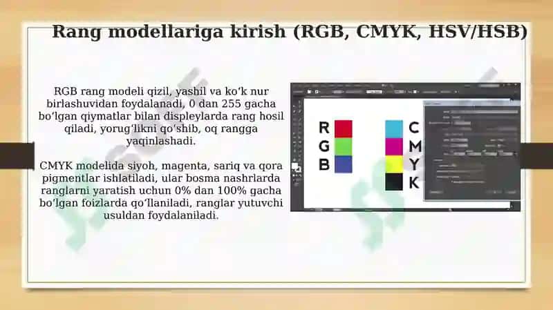 Vektorli grafik muharrir ranglar bilan ishlash 3