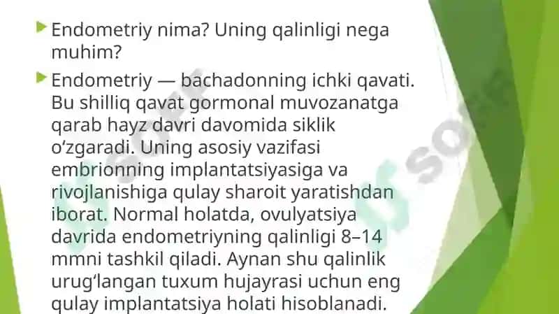 yupqa endometriy ginikalogiya, akusherlik 3