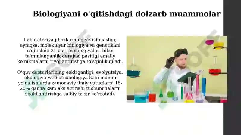 Biologiyani o'qitishda dolzarb muammolar 3