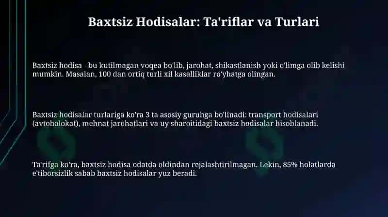 Baxtsiz Hodisalar: Ta'riflar va Turlari 3