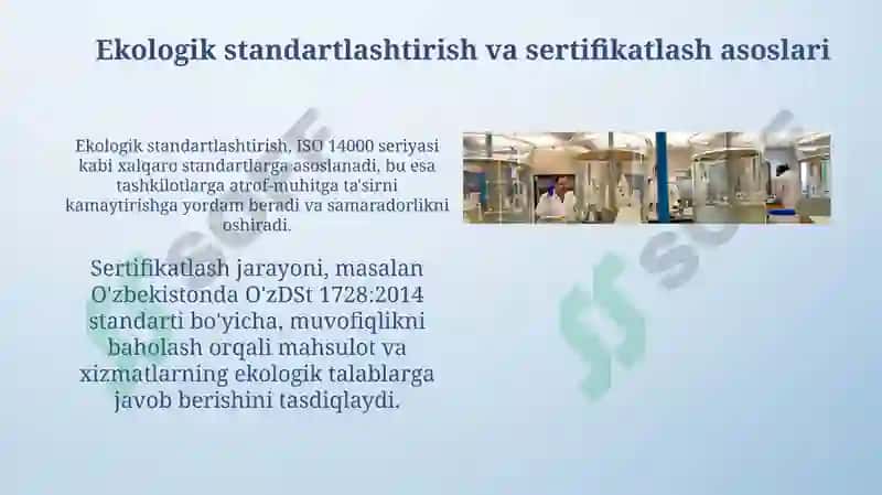 Ekologik standartlashtirish va sertifikatlash 3