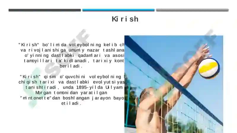Voleybol oyinining vujudga kelishi va rivojlanishi 3