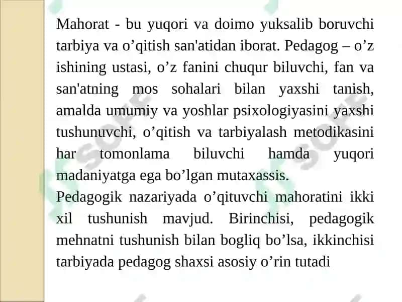PEDAGOGIK MAHORAT HAQIDA TUSHUNCHA 3