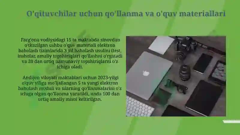 O'qituvchilar uchun qo'llanma va o'quv materiallari 3