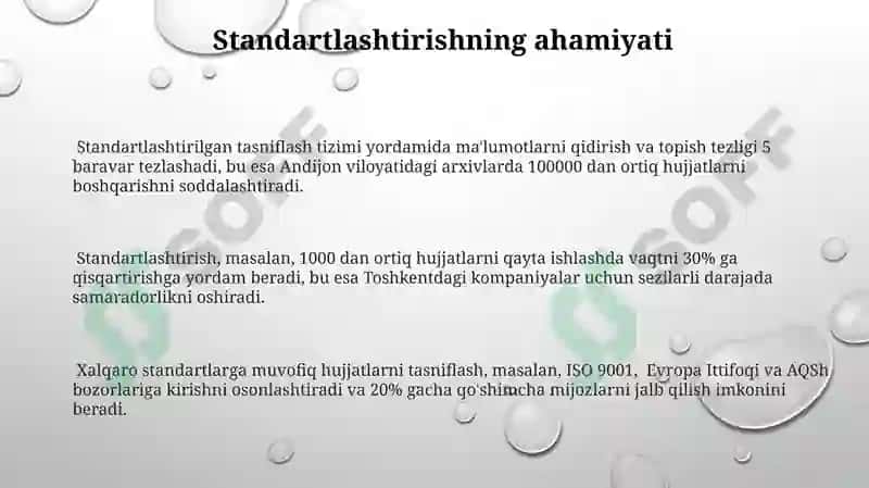 Standartlashtirilgan tasniflash tizimi 3