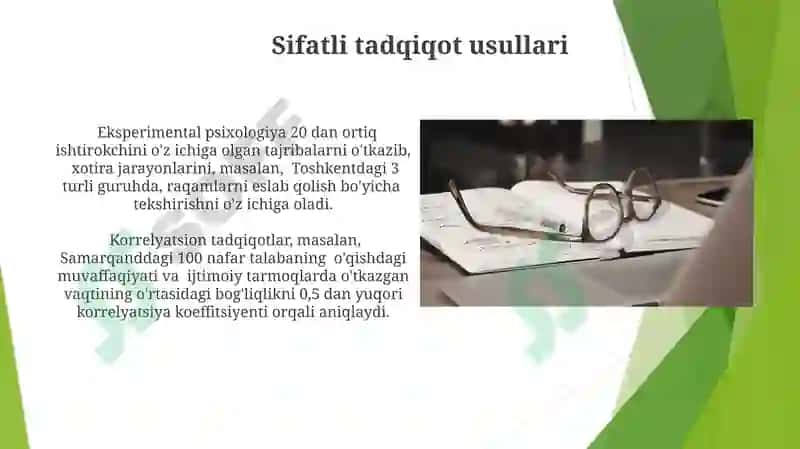 Umumiy Pisixologiya Fanining Tadqiqot Metodlari 3