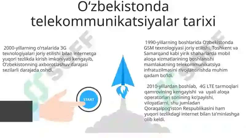 Oʻzbekistonda telekommunikatsiya va simsiz texnologiyalarni rivojlantirishiga 3