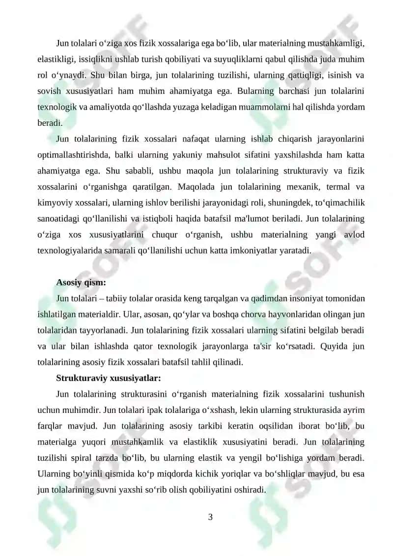 JUN TOLALARINI FIZIK XOSSALARI 3