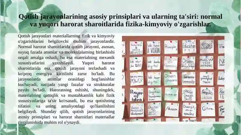 Bog‘lovchi materiallarining qotish jarayonlarini normal va yuqori temperatura sharoitlarida tezlashtirish usullari 3