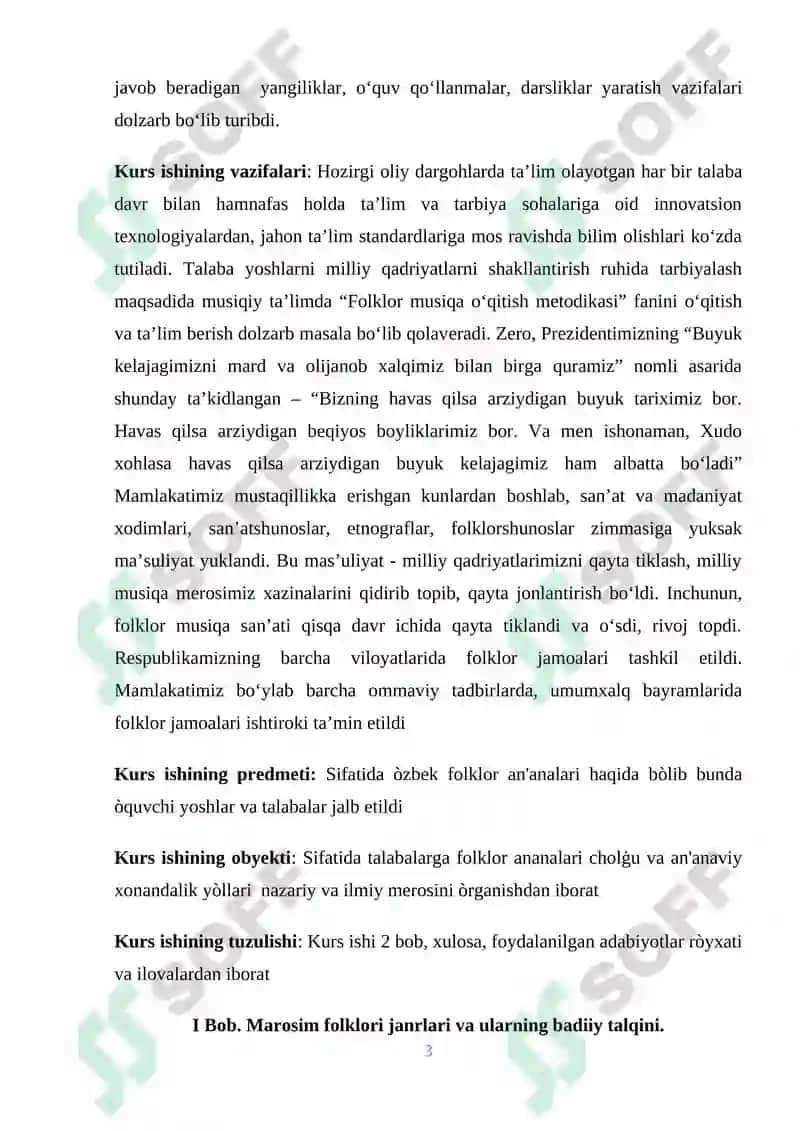 Marosim folklori janrlari va ularning badiiy talqini 3