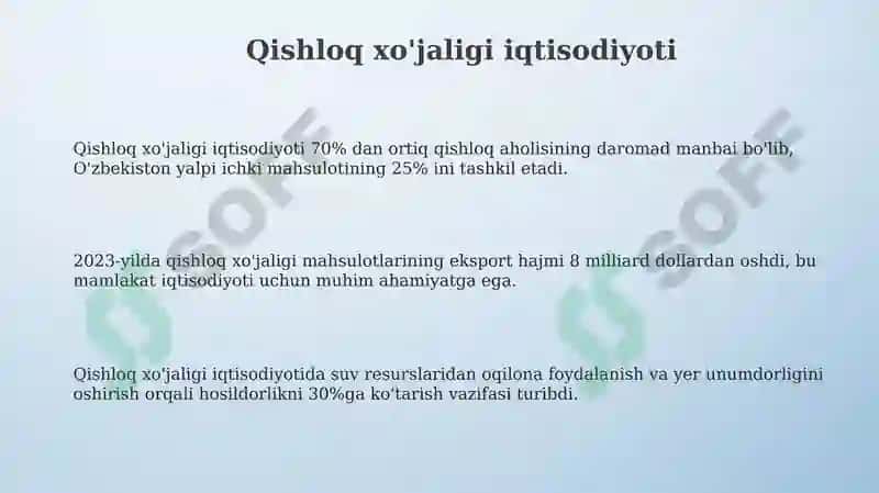 Agrariqtisodiyot, oziq ovqat ta’minoti va xavfsizligi muommolari 3