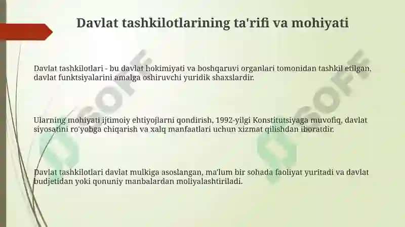 Davlat Tashkilotlarining Mohiyati va Tuzilishi 3