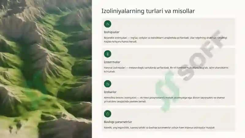 Izoliniyalar, Harakatdagi Chiziqlar va Chiziqli Belgilar Usullari 3