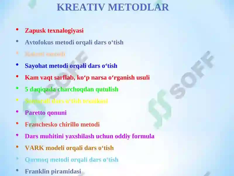 Samarali dars o‘tish texnikasi 3