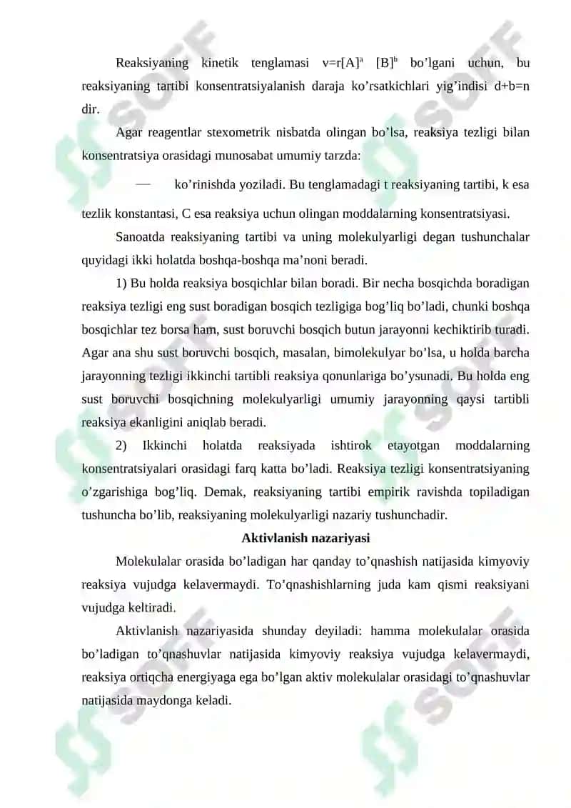 Kimyoviy reaksiyalarning kinetik tasnifi 3