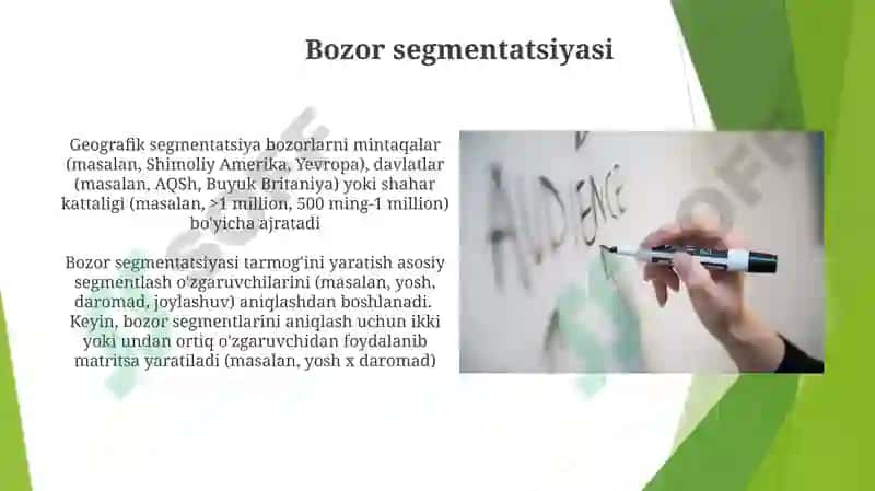 Marketing rejasini tuzish asoslari 3