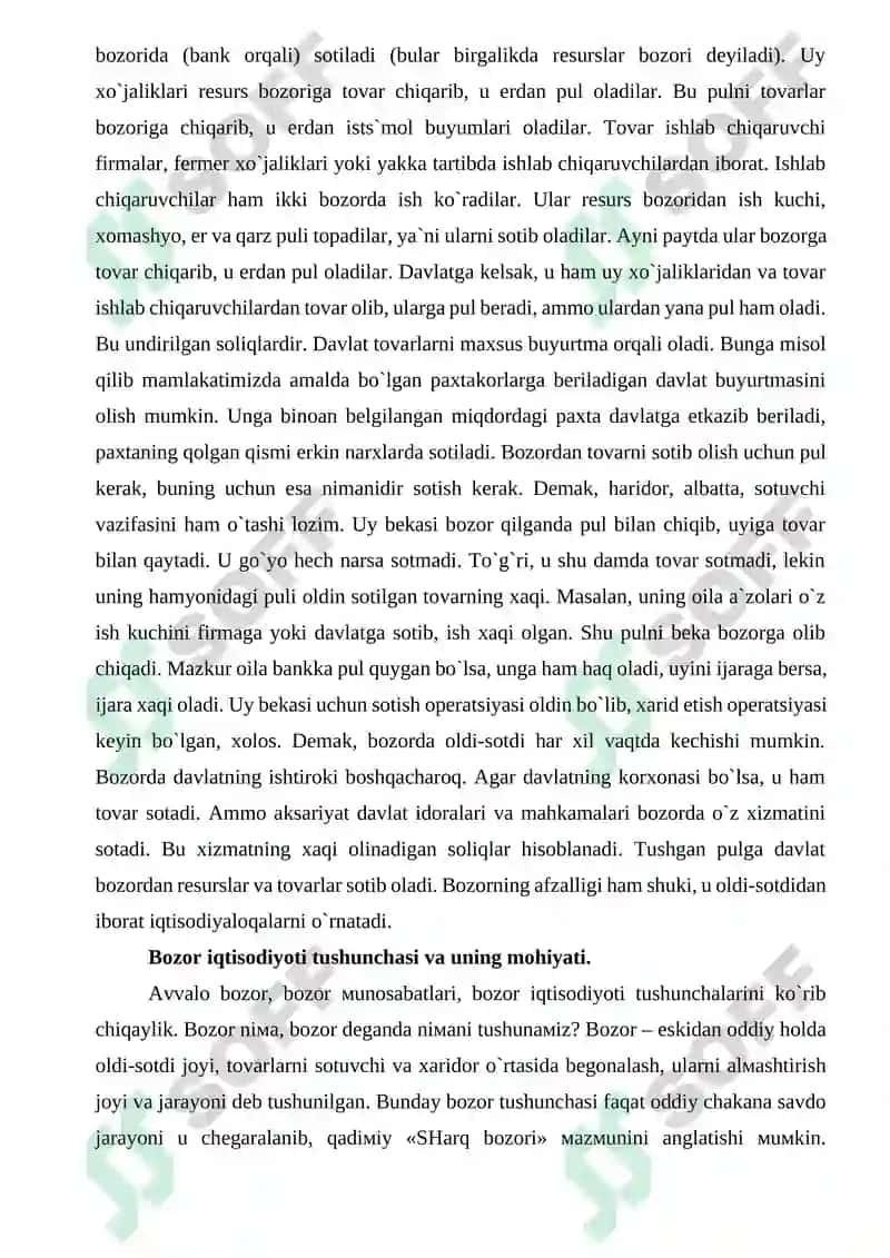 Bozor tushunchasi va uning vazifalari 3