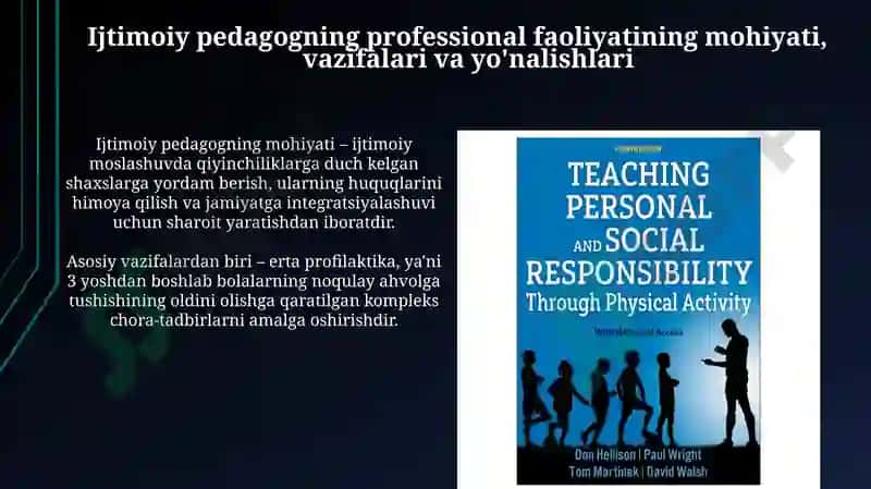 Ijtimoiy pedagogning kasbiy faoliyati o'rni 3